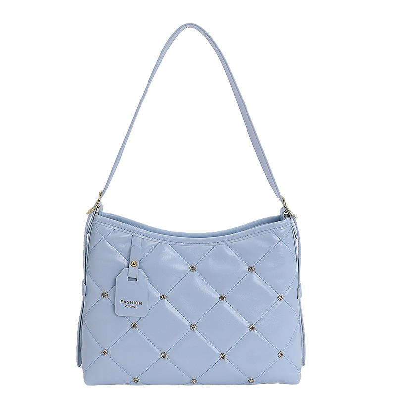 Korejski stil, luksuzna quiltirana torba preko ramena, žena, mala kvadratna crossbody torba, ljeto 2025