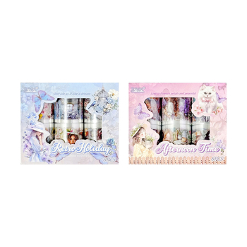 Bandă die-cut cu temă poezie pentru jurnalizare și stickere DIY, PET 2 m × 5 cm, brand Innisfree, personalizabilă