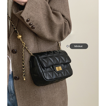Ženska crossbody torba s lancem, 2022 novi model, minimalistički dizajn s dijamantnim quilt uzorkom, mala kvadratna torba za rame