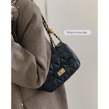 Ženska crossbody torba s lancem, 2022 novi model, minimalistički dizajn s dijamantnim quilt uzorkom, mala kvadratna torba za rame