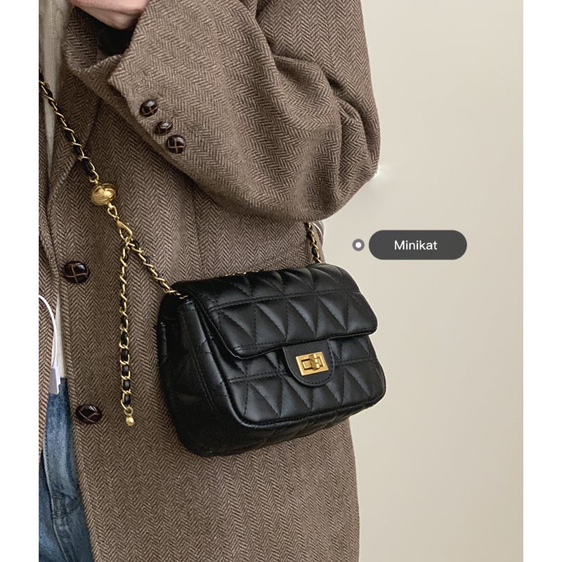 Ženska crossbody torba s lancem, 2022 novi model, minimalistički dizajn s dijamantnim quilt uzorkom, mala kvadratna torba za rame