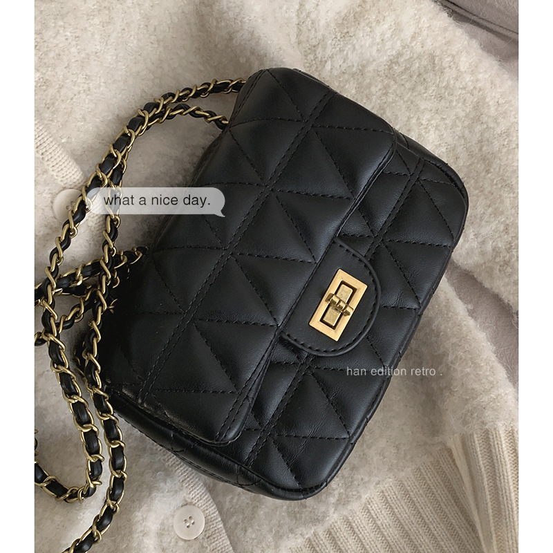 Ženska crossbody torba s lancem, 2022 novi model, minimalistički dizajn s dijamantnim quilt uzorkom, mala kvadratna torba za rame