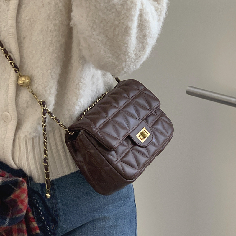 Ženska crossbody torba s lancem, 2022 novi model, minimalistički dizajn s dijamantnim quilt uzorkom, mala kvadratna torba za rame