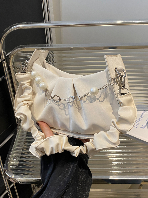 Ženska torbica ispod pazuha s dizajnom oblaka, 2025 nova moda, chic francuskog stila, plisirana preko ramena