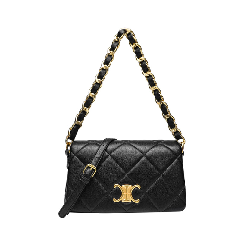 Ženska torba od prave kože s dijamantnim šivanjem, mala kvadratna torba, velika kapaciteta, za rame ili crossbody s lancem