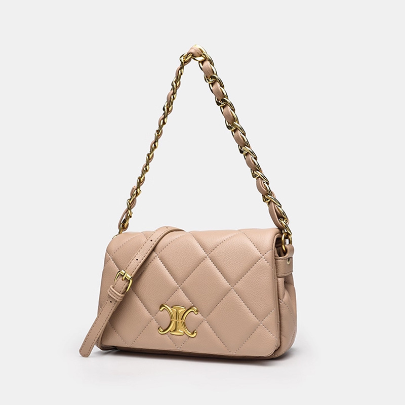 Ženska torba od prave kože s dijamantnim šivanjem, mala kvadratna torba, velika kapaciteta, za rame ili crossbody s lancem