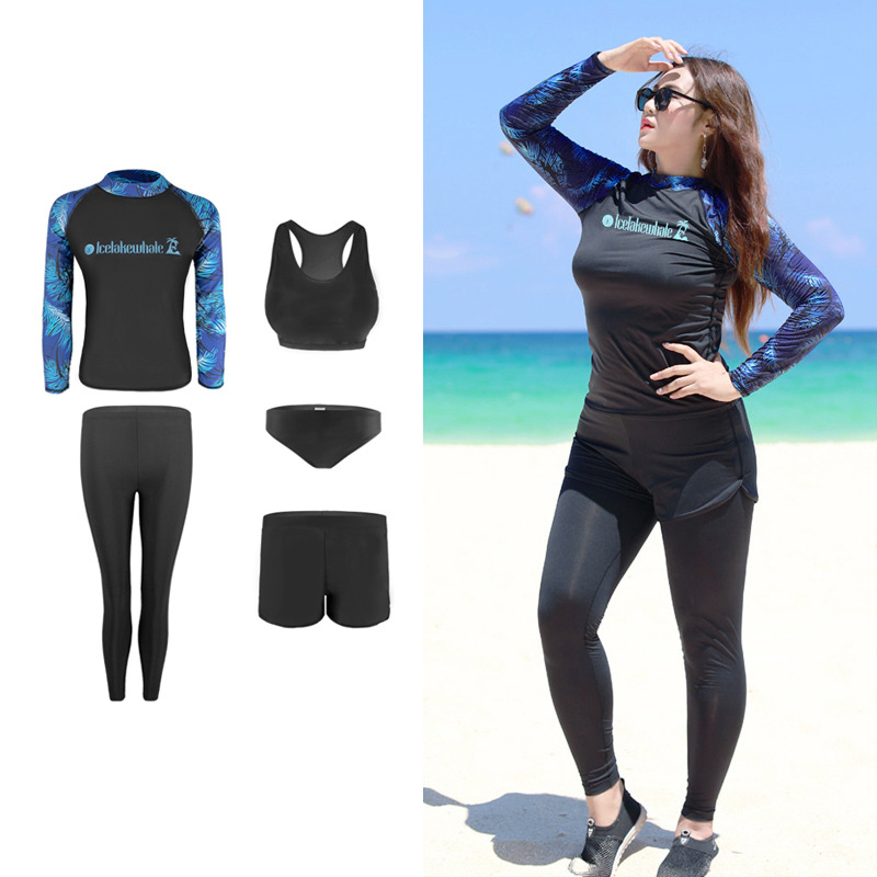 Ženski dvodijelni wetsuit za surfing, ronjenje i šnorkanje, vodootporan, sa zatvaračem, plus veličina