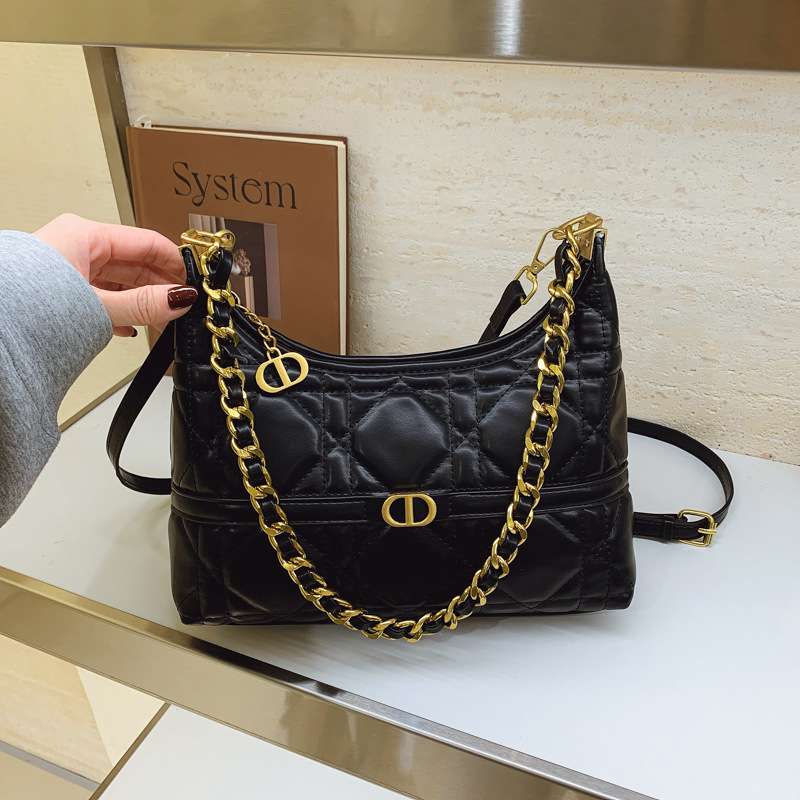 Torba za žene u francuskom stilu s quiltanom lancem, 2026 novi model, torbica za rame i crossbody, dumpling oblik