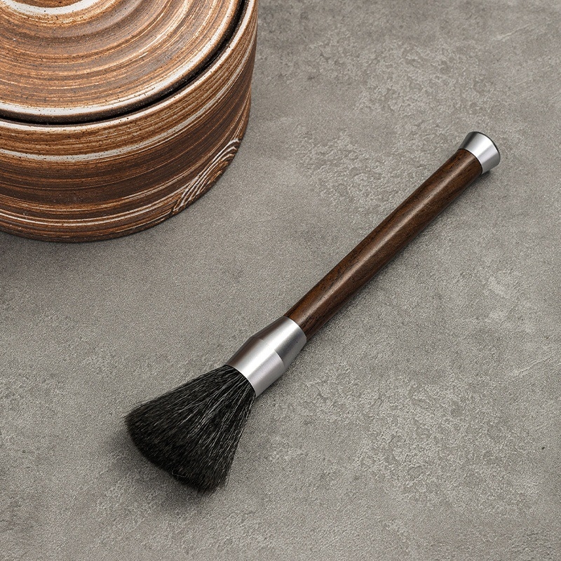 Set de ceai din oțel inoxidabil cu finisaj titan-auriu și accente din lemn de abanos; accesorii Kung Fu pentru ceai, instrument de întreținere a ceainicului, clește pentru ceai, clips anti-arzire
