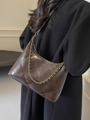Ženska crossbody torba s dijamantnim šavom i lancem, novi model 2026, elegantna i svestrana za svakodnevnu upotrebu