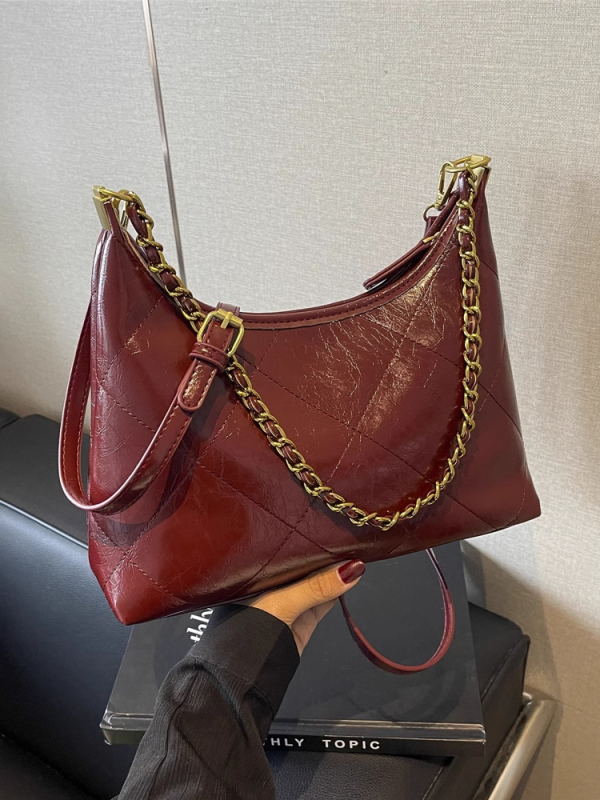 Ženska crossbody torba s dijamantnim šavom i lancem, novi model 2026, elegantna i svestrana za svakodnevnu upotrebu