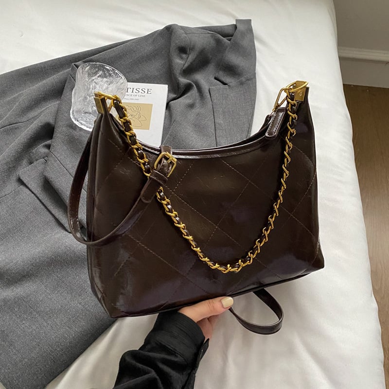 Ženska crossbody torba s dijamantnim šavom i lancem, novi model 2026, elegantna i svestrana za svakodnevnu upotrebu