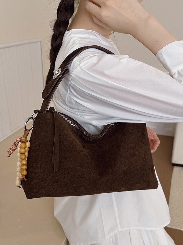 Ženska torbica od matirane biljno tanane kože, 2025 model, jesen–zima luksuz, Boston jastuk crossbody retro torba