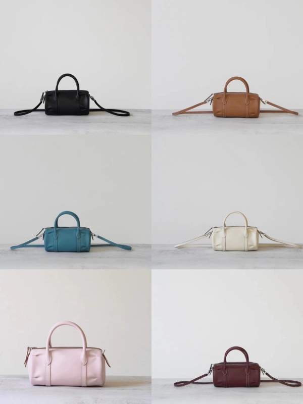Ma's Mini Pillow Bag, vrhunska kravlja koža, Boston stil, kompaktna torba za rame i crossbody