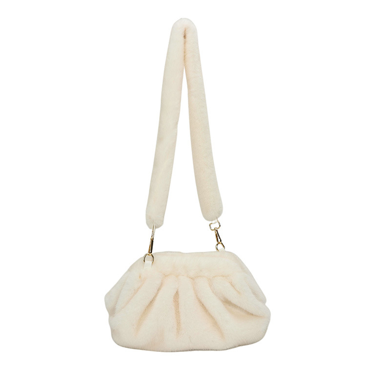 Nova plisirana pliš torbica s teksturom oblaka, mala za rame ili crossbody, za žene, jesen-zima