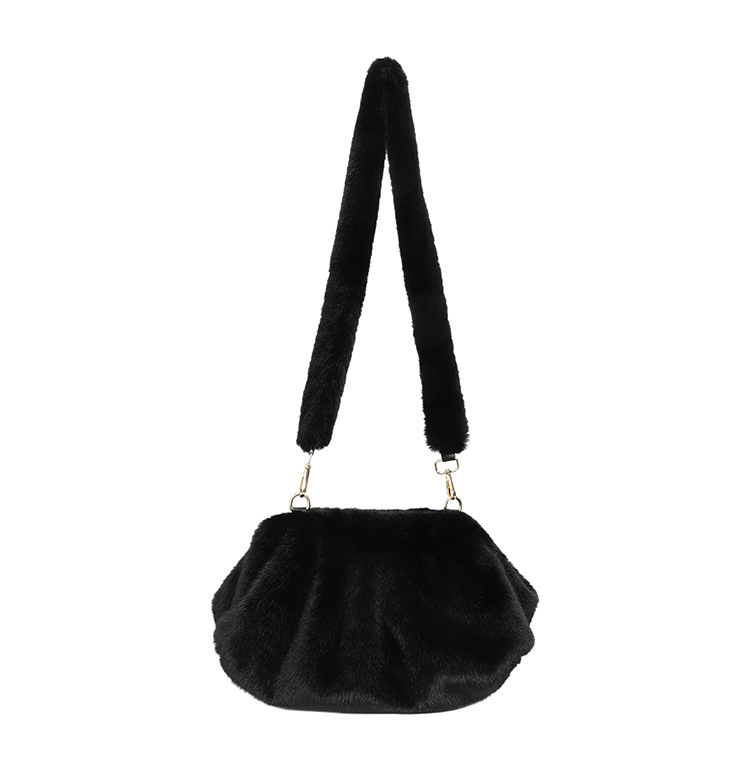 Nova plisirana pliš torbica s teksturom oblaka, mala za rame ili crossbody, za žene, jesen-zima