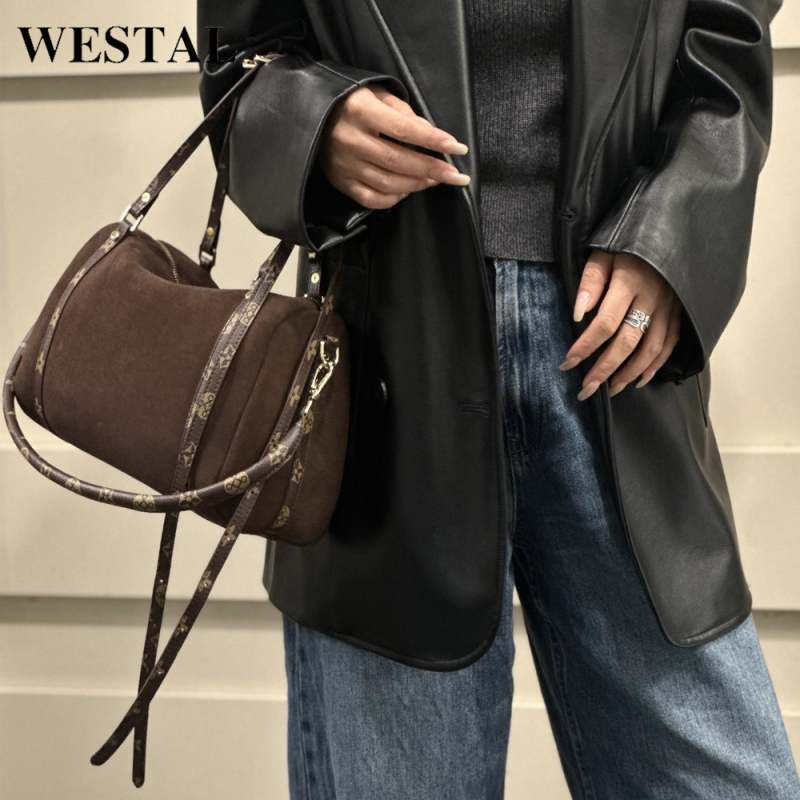 Westal Boston torba od matirane kravlje kože – vintage stil, moderan, srednje veličine, preko ramena i crossbody