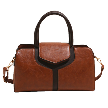 PU Boston torba s blokovima boja, casual ramenska i crossbody, velika kapaciteta ženska torba