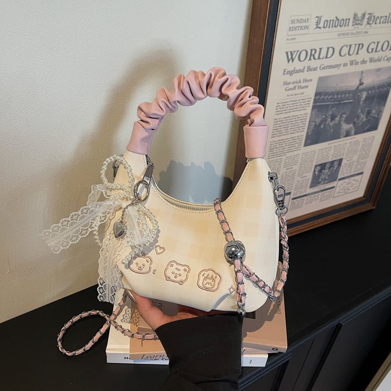 Ženska torba u oblaku, crossbody s lančanim remenom, svestrana svakodnevna torba, casual mala tote