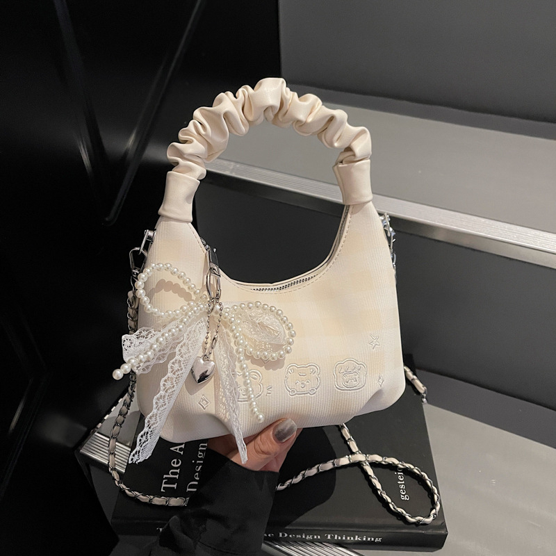 Ženska torba u oblaku, crossbody s lančanim remenom, svestrana svakodnevna torba, casual mala tote