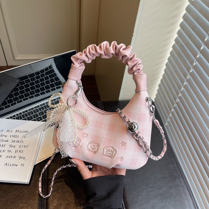 Ženska torba u oblaku, crossbody s lančanim remenom, svestrana svakodnevna torba, casual mala tote