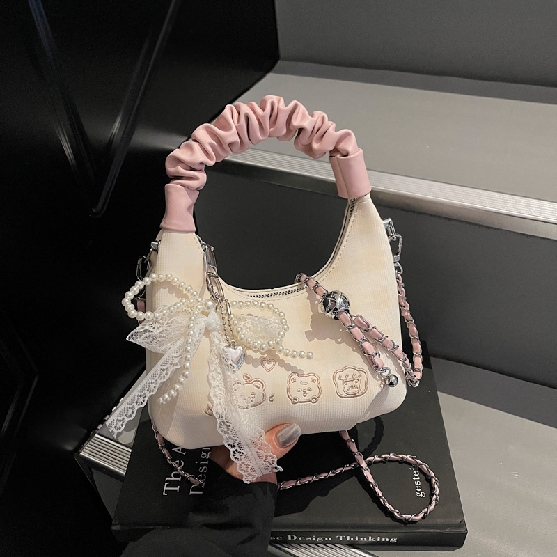 Ženska torba u oblaku, crossbody s lančanim remenom, svestrana svakodnevna torba, casual mala tote