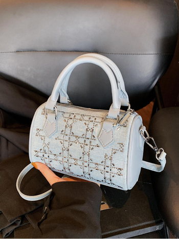 Ženska denim Boston torba, ljeto 2025, svestrani korejski stil, za ramena ili crossbody