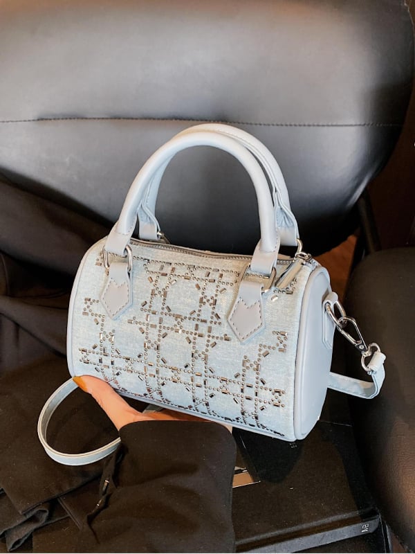 Ženska denim Boston torba, ljeto 2025, svestrani korejski stil, za ramena ili crossbody