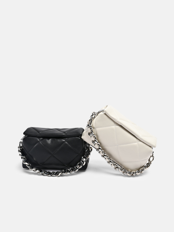 Premium ženska crossbody torba s dijamantnim šavom i lančanim remenom, elegantna i svestrana mala torba za modu, novi stil ramena
