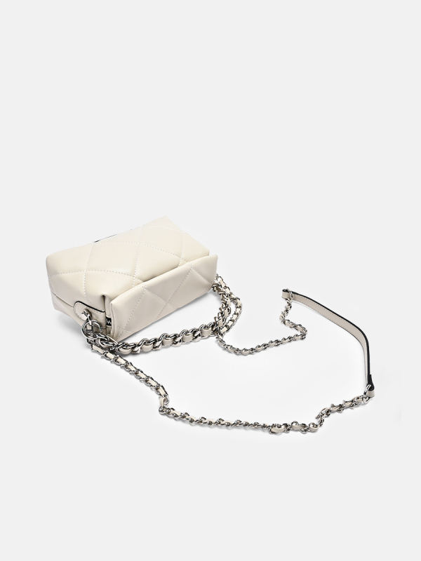 Premium ženska crossbody torba s dijamantnim šavom i lančanim remenom, elegantna i svestrana mala torba za modu, novi stil ramena