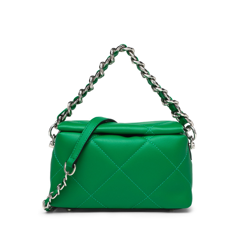 Premium ženska crossbody torba s dijamantnim šavom i lančanim remenom, elegantna i svestrana mala torba za modu, novi stil ramena