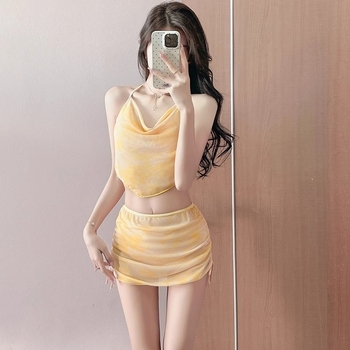 Ljetni osvježavajući sexy bikini sa suknjom - trodjelni kupaći kostim za žene