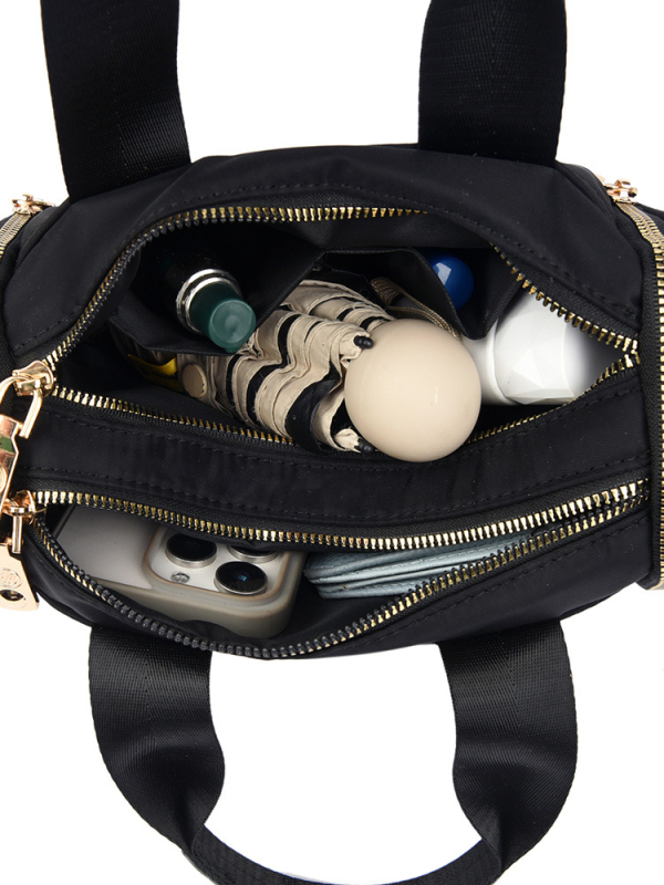 2025 Visokokvalitetna najlon torba u Boston stilu s rhinestones ukrasom, ženska lagana torba za rame ili crossbody, oblik jastuka