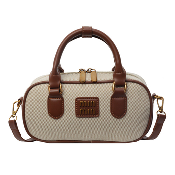 Teksturirana retro Boston torbica s blokom boja, mini ženska torba s ručkom u obliku jastuka, 2025 svestran dizajn za rame/crossbody