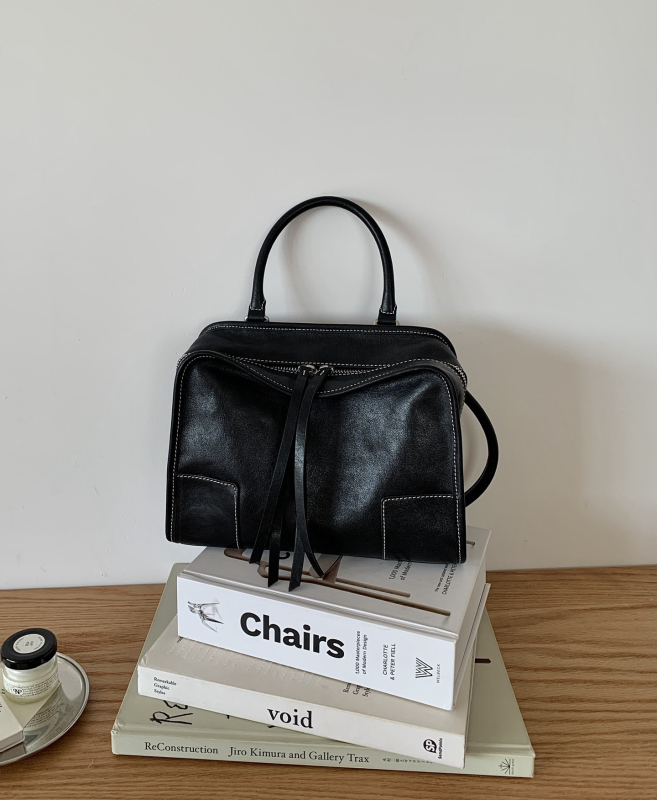 Torba Boston Tote od kože prvog sloja, velika kapaciteta, opušten stil, za svakodnevnu upotrebu