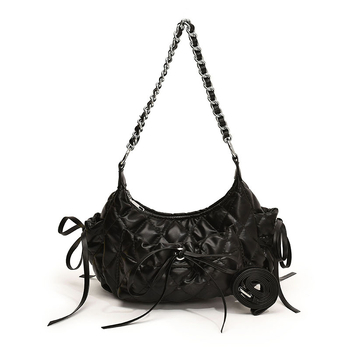 Ženska torbica s lancem u dijamantnom uzorku, velika kapaciteta, 2024 model, nišna casual torba za rame i crossbody, dumpling oblik torbe