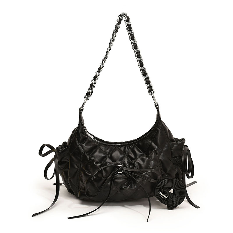 Ženska torbica s lancem u dijamantnom uzorku, velika kapaciteta, 2024 model, nišna casual torba za rame i crossbody, dumpling oblik torbe