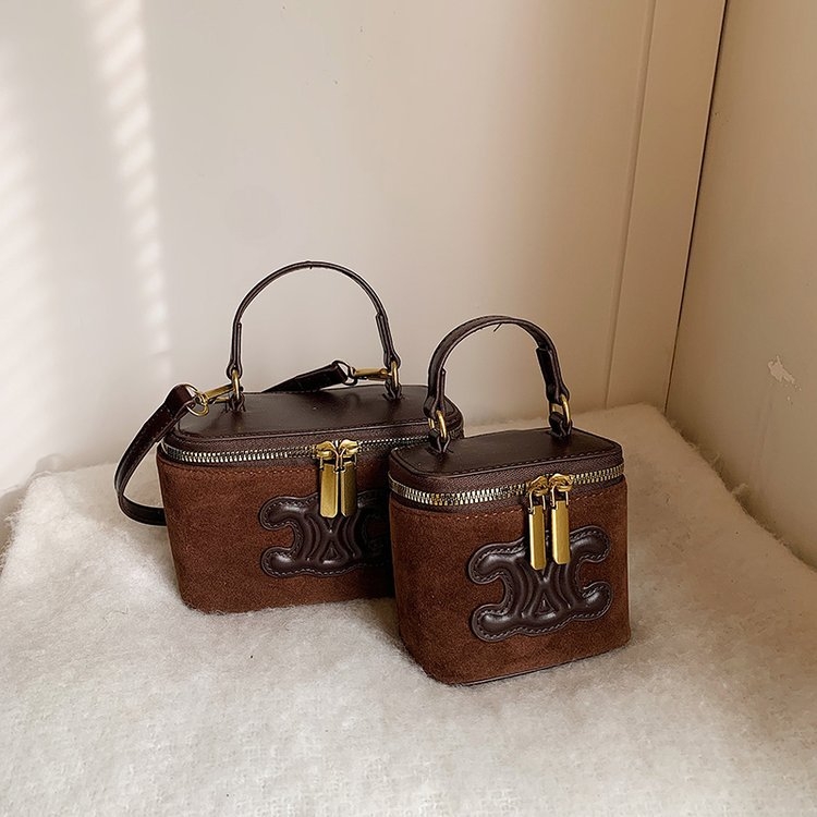 Box-stil torbica s ručkom i remenom za nošenje na ramenu ili preko tijela, retro cilindrična bucket torba s personaliziranim dizajnom