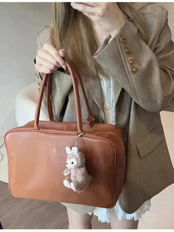 Torba Boston od prave kože s pretincem za laptop – retro, velik kapacitet, za svakodnevnu upotrebu