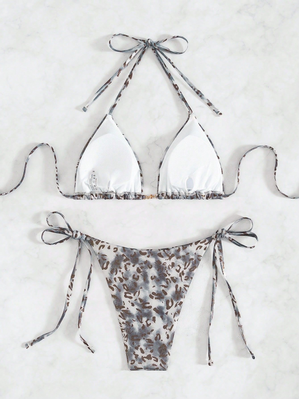 2024 nova tiskana bikini, trokutasti top, svjež dizajn, dvodijelni kupaći za žene, spa inspiriran seksi dizajn