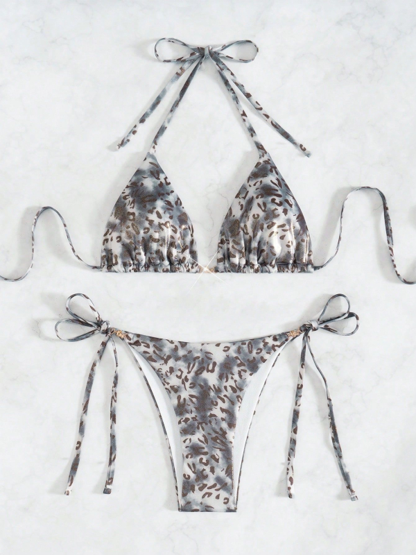 2024 nova tiskana bikini, trokutasti top, svjež dizajn, dvodijelni kupaći za žene, spa inspiriran seksi dizajn