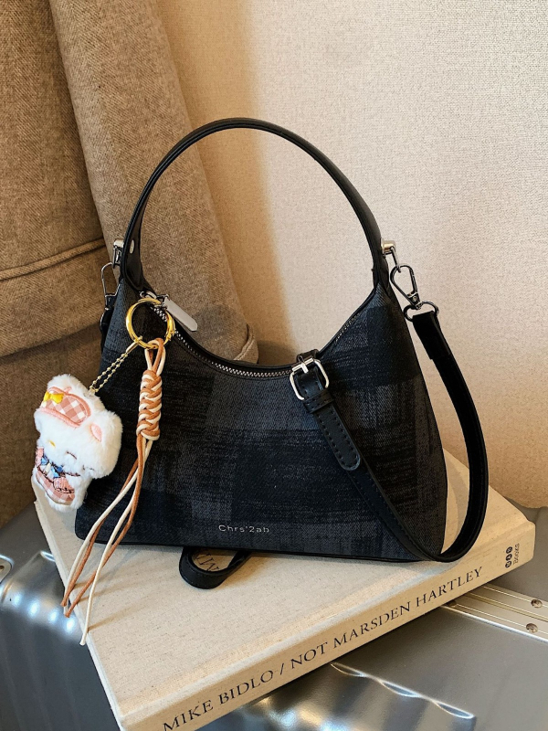 Korejskog stila plisirana mini torbica s motivom oblaka za žene, proljeće 2026, moderna torbica s lancem za rame i crossbody