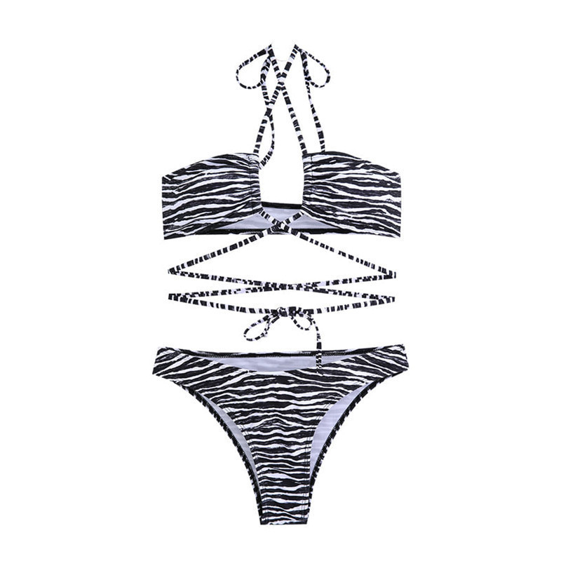 Bikini s leopardim uzorkom, seksi dvodjelni kupaći za plažu i termalne izvore