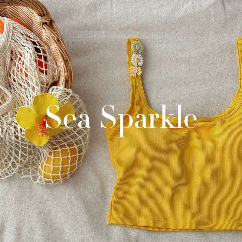 Sea Sparkle Dvodijelni bikini s motivom retro uljne slike, naramenice, jarke boje