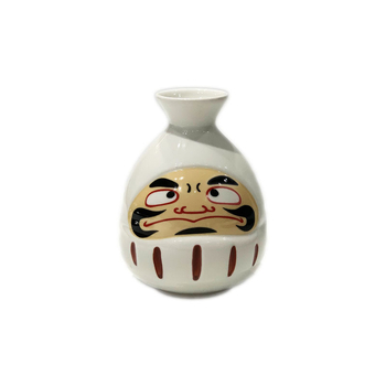 Cană de sake în stil japonez cu Daruma pictat manual, set cu un vas și două căni pentru Shochu, serviciu ceramic retro pentru vin într-o cutie cadou