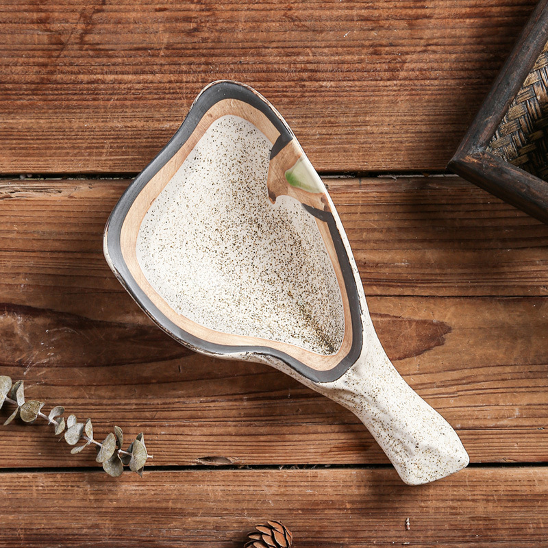 Set ceramic de masă cu glazură subglazură, design retro creativ — farfurie pentru sushi și sashimi, farfurie pentru feluri reci, farfurie mică