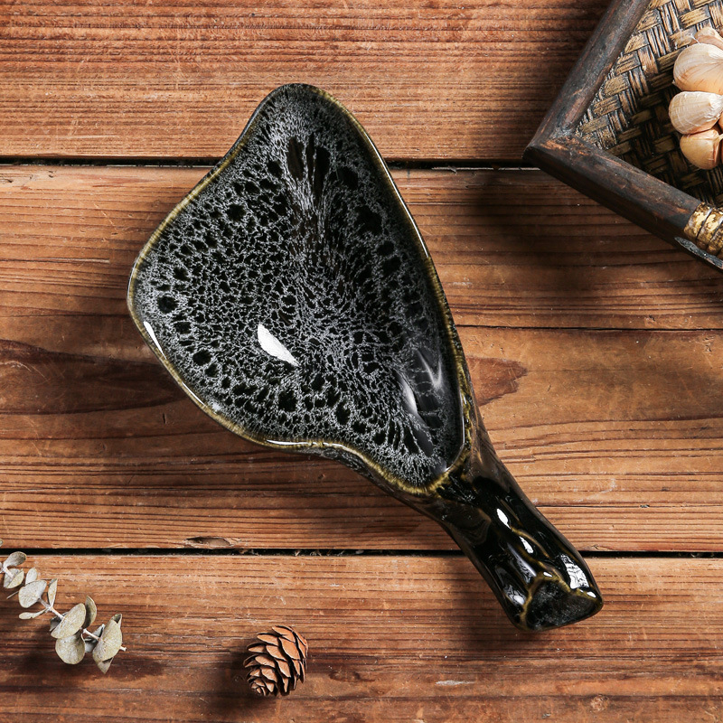Set ceramic de masă cu glazură subglazură, design retro creativ — farfurie pentru sushi și sashimi, farfurie pentru feluri reci, farfurie mică