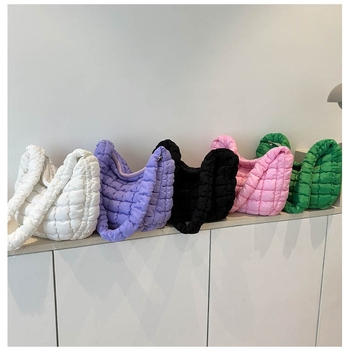 Cloud Tote torba – Srednje veličine, najlon, zatvarač, unutarnja džep sa zatvaračem, ramena ili crossbody remen