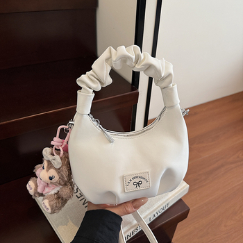 2025 korejska verzija torbice oblika oblaka s plisiranjem, ljetna minimalistička crossbody torba za žene