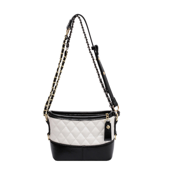 PU kožna torbica s lancem, crossbody, dijamantno šivanje, XL veličina